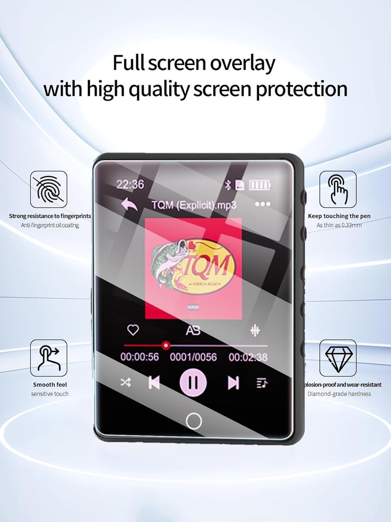 UYRUREL Screen Protector for HOVOYNN 2.8-inch Touch Screen Digital MP3 Player, High-definition Scratch Resistant Film,HD Clear Anti Blue Light, Bubble Free with Easy Installation Kit, 3 Pack - Image 2